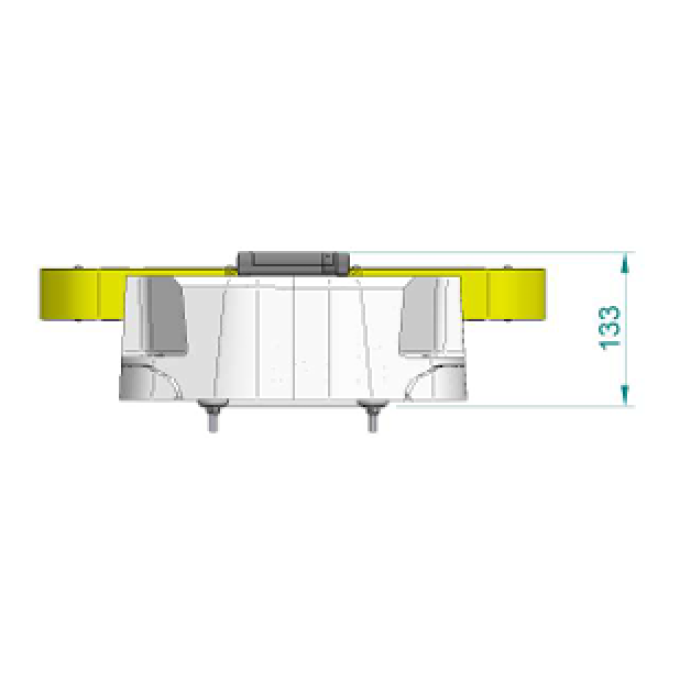 TRIUNGHI luminios LED rabatare electrica - REL.500 ELEC. Clasa 2 AK5 PREMIUM prindere 4 suruburi